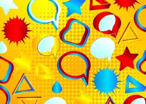 Minimalist abstract speech bubble pattern background with gradient geometric  Stock Illustration