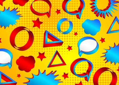 Minimalist abstract speech bubble pattern background with gradient geometric  Stock Illustration