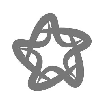 This minimalist abstract star vector icon features handdrawn gray overlappi.. Stockillustratie