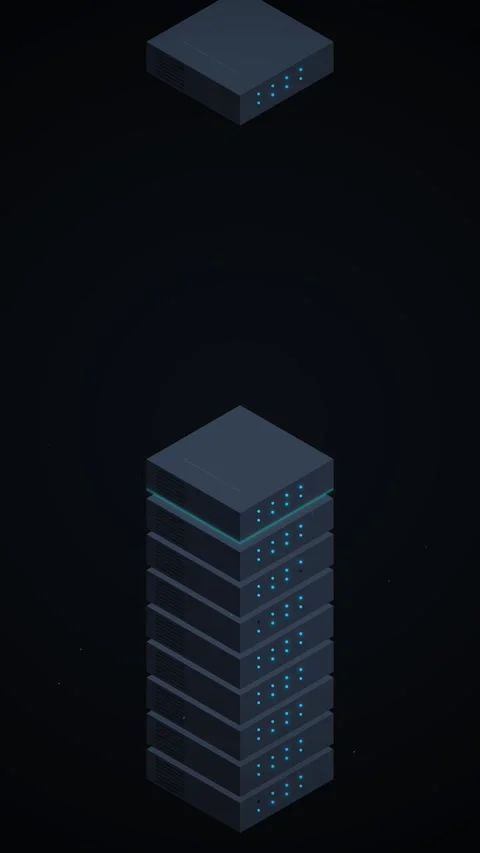 Minimalist Abstract Tech Geometry Flowing on Black Screen Background Loop Stock Footage 344940881