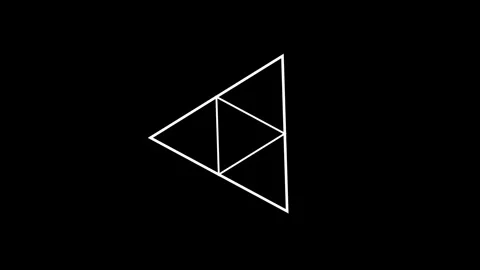 Minimalist abstract triangle graphic overlay for modern video backgrounds Stock Footage 343631431