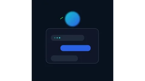 Minimalist abstract ui loading animation with pulsing blue orb and smooth arc Stock Footage 338188934