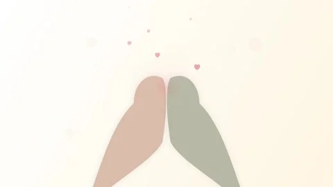 Minimalist abstract vector art representing connection, partnership, and grow Stock Footage 344638839
