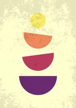 Minimalist abstract wall decor Stock Illustration