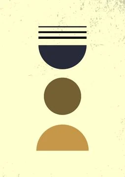 Minimalist abstract wall decor Illustrazione stock