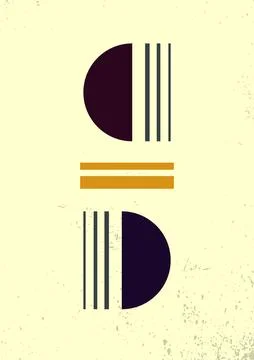 Minimalist abstract wall decor Stock Illustration