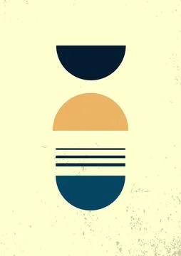 Minimalist abstract wall decor Illustrazione stock