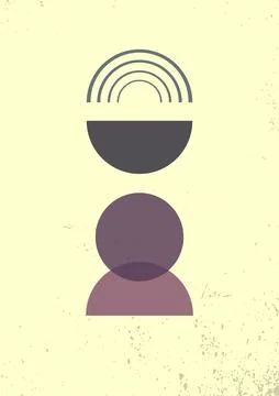 Minimalist abstract wall decor Stock Illustration