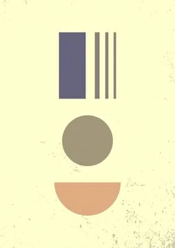 Minimalist abstract wall decor Stock Illustration