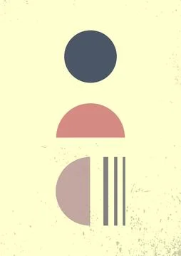 Minimalist abstract wall decor Illustrazione stock