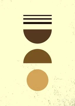 Minimalist abstract wall decor Illustrazione stock