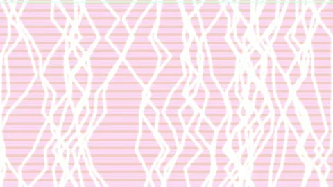 Minimalist abstract wavy line pattern on soft pastel pink background Stock Footage 337573986