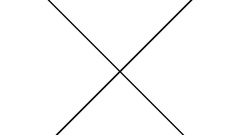 Minimalist abstract x cross mark graphic element intersection pattern clean.. Stock Footage 343633432