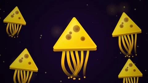 Minimalist abstract yellow circles and dots pattern on dark background Stock Footage 344516142
