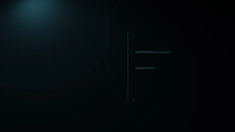Minimalist AI Programming Screen Text Interface with Negative Space Stock Footage 341439558