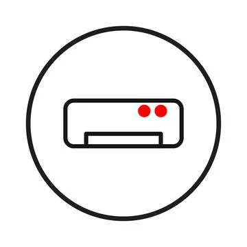 Minimalist air conditioner climate control illustration providing cooling s.. Ilustración de archivo