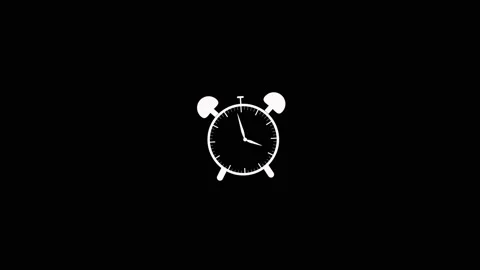 Minimalist alarm clock showing time with black background Stock Footage 333782173