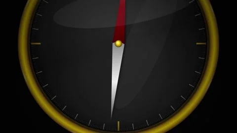 Minimalist analog clock face animation showing the steady passage of time Stock Footage 346002644