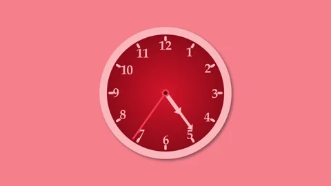 Minimalist Analog Clock isolated animation, A minimalist analog clock with .. Stock Footage 304281098