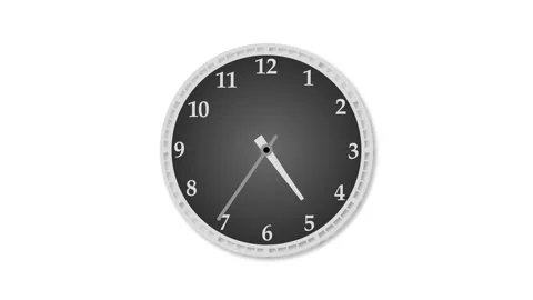 Minimalist Analog Clock isolated animation, A minimalist analog clock with .. Stock Footage 304393812
