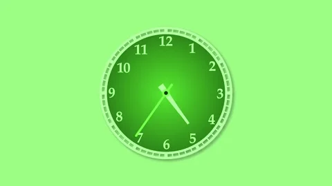 Minimalist Analog Clock isolated animation, A minimalist analog clock with .. Stock Footage 304393837