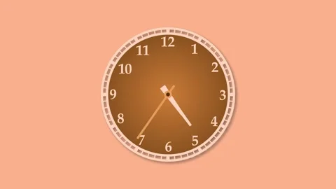 Minimalist Analog Clock isolated animation, A minimalist analog clock with .. Stock Footage 304393840