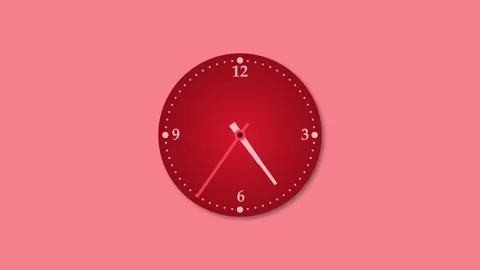 Minimalist Analog Clock Isolated Animation, Minimalist analog clock with wh.. Stock Footage 304394478