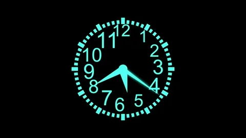 Minimalist Analog Clock isolated Animation Stock Footage 309885527