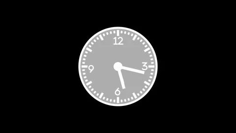 Minimalist Analog Clock Isolated Animation for Modern Design Projects Stock Footage 337076180