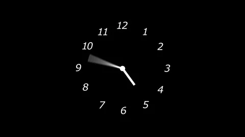 Minimalist Analog Clock Isolated, Creative Countdown Clock Animation with S.. 動画素材 308041335