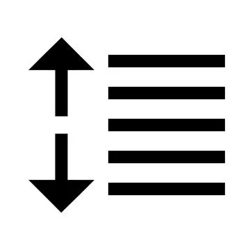 Minimalist up and down navigation arrows with transparent background Stock Illustration
