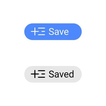 A minimalist and modern save button design Stock Illustration