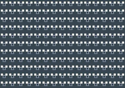 Minimalist and nostalgic seamless pattern featuring a repeating grid Stock Illustration