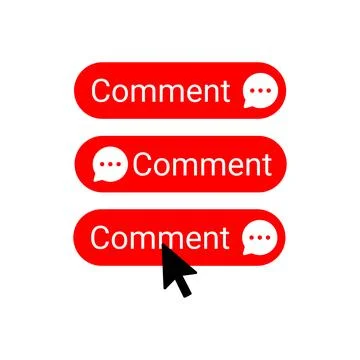 A minimalist and stylish comment button design Stock Illustration