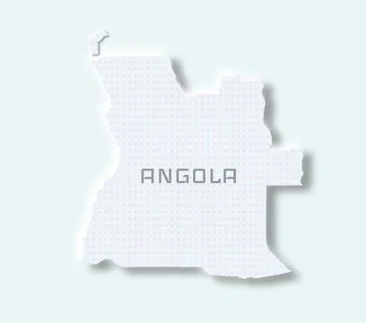 Minimalist Angola map Stock Illustration