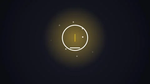 Minimalist Animated Abstract Glowing Circle Graphic Element on Dark Background Stock Footage 340348548