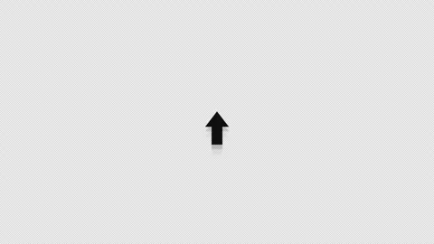 Minimalist animated black arrow pointing up with alpha channel Stock Footage 339404928
