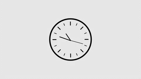 Minimalist animated clock face illustrating the swift passage of time Stock Footage 340266105