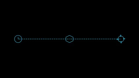Minimalist Animated Connection Node with Dynamic Line Motion Vídeos de archivo 339388167