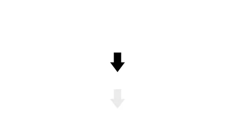 Minimalist animated double black arrows moving down on white background Stock Footage 339404866