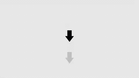 Minimalist animated double black arrows moving down with alpha channel Stock Footage 339404913