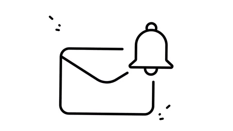 Minimalist Animated Envelope Icon for Digital Communication and Email Concept Stock Footage 345931023