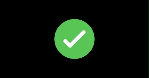 Minimalist Animated Green Checkmark Icon - Success and Completion Motion Graphic Vidéo 335743399