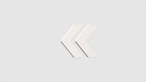 Minimalist Animated Left Double Arrow Icon Vídeos de archivo 347006836