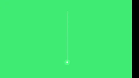 Minimalist animated vertical line with expanding circular pulse point on bright Stock Footage 346040724