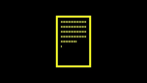 Minimalist animation of yellow text appearing inside black vertical rectang.. Stock Footage 334829670