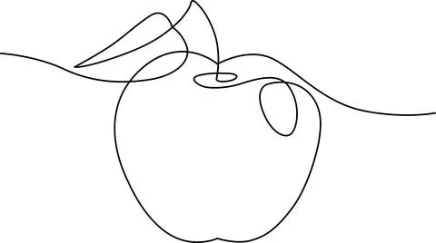 Minimalist apple illustration Vector Illustrazione stock