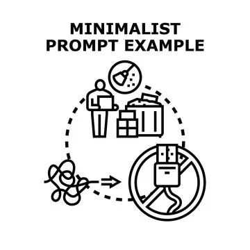 Minimalist approach simplifying digital and physical environments concept Stock Illustration