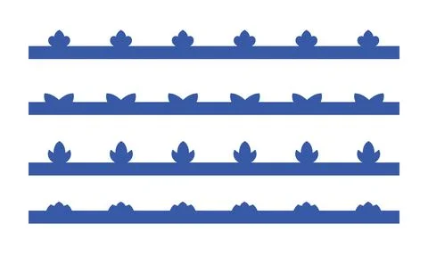 Minimalist arabic abstract border set. Simple oriental boho roof shapes Illustrazione stock