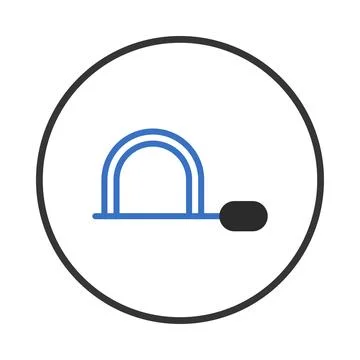 Minimalist arc shape within circle art offering simplistic visual communica.. Ilustración de archivo